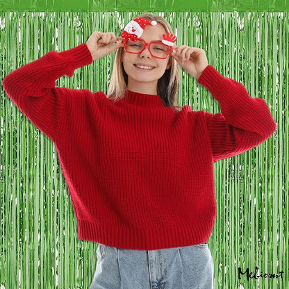 4 Pack Fringe Curtain Backdrop, 3.2Ft x 8.2Ft Light Green Metallic Tinsel Foil Fringe Streamers Background for Photo Booth Birthday Wedding Baby Shower Carnival Easter Mother’s Day Party Decorations