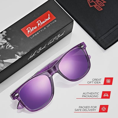 Retro Rewind Polarized Sunglasses for Men and Women - UV Protection Classic Sun Glasses