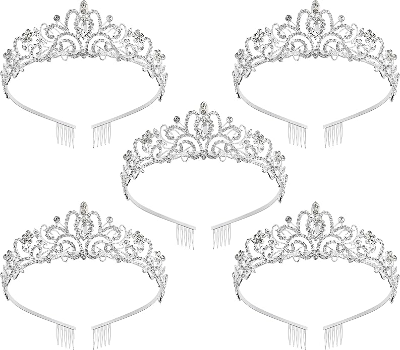 Princess Crown for Women, Crystal Queen Tiaras for Girls Bridal Hair Accessories Gifts for Birthday Wedding Prom, Bridal Party, Pageant, Halloween Christmas Costume