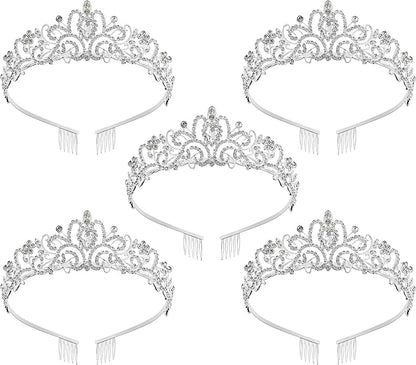 Princess Crown for Women, Crystal Queen Tiaras for Girls Bridal Hair Accessories Gifts for Birthday Wedding Prom, Bridal Party, Pageant, Halloween Christmas Costume
