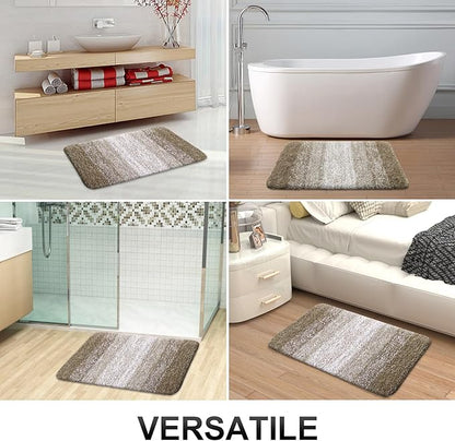 OLANLY Bathroom Runner Rugs 40x24, Extra Soft Absorbent Microfiber Bath Rugs, Rubber Backing, Quick Dry, Machine Washable Bath Mats for Bathroom Floor, Tub and Shower, Home Decor Accessories, Coffee