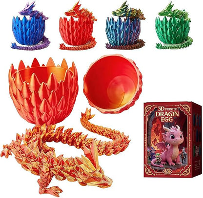 15inch 3D Printed Dragon Eggs Fidget Toys,Mystery Crystal Dragon Egg for Easter Basket Stuffers, Easter Toys & Decor – Unique Easter Basket Essentials for Kids & Collectors