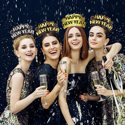 KKBES 12 Pieces Happy New Year Headbands, New Years Eve Party Hats, 2026 New Years Eve Party Supplies