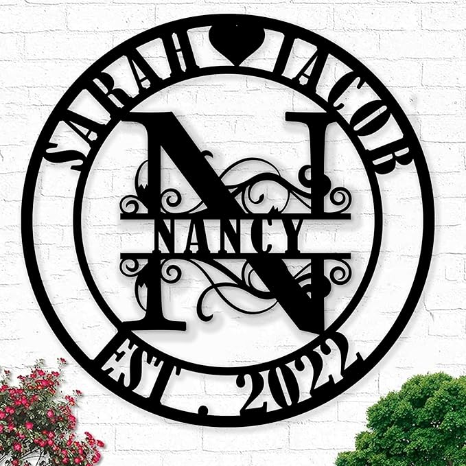 Personalized Metal Name Signs, Custom Name Signs, Custom Family Name Sign, Last Name Sign, Metal Wall Art, Personalized Wall Decor, Customized Wedding Gift