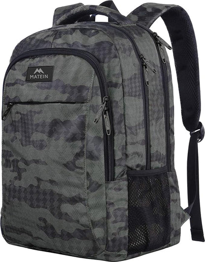 MATEIN Travel Backpack, Sturdy College School Backpack for 15.6 Inch Laptop with Anti Theft Pocket for Women & Men, Slim Lightweight Laptop Bag Computer Bookbag Daypack for Adult Teens Gift | with USB, Sturdy, Laptop Bag, Computer Bookbag, Daypack