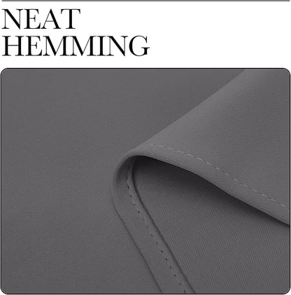 NICETOWN Thermal Insulated Blackout Curtains - Grommet Top Window Treatment Drapes for Hall (2 Panels, W42 x L95 inches, Grey)