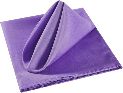 Cloth Napkins 20x20 inch Washable Polyester Dinner Napkins Soft Table Napkins for Wedding Party Dining Banquet(Purple,50PCS)