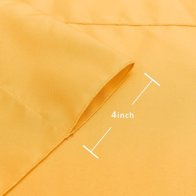Hiasan Orange Yellow Backdrop Curtains for Parties, Polyester Photography Backdrop Drapes for Family Gatherings, Wedding Decorations, 5ftx7ft, Set of 2 Panels