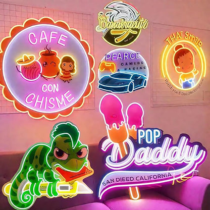Custom Logo Neon Sign, Personalized UV Printed LED Neon Signs, Custom Neon Sign for Business, Office Bar Salon Shop Company Logo Wedding Decor