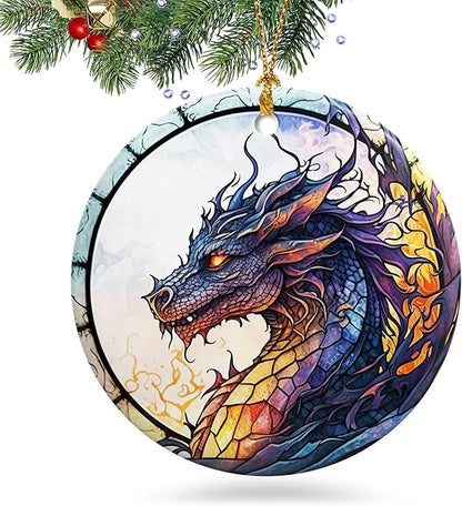 Dragon Christmas Ornament 2025 Christmas Ornament Holidays Ornaments Christmas Tree Ornaments Hanging Accessories Navidad decoracion Xmas Dragon Lovers Gifts Ideas for Indoor Outdoor Decor