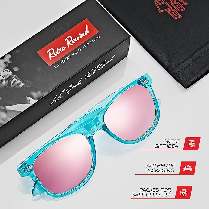 Retro Rewind Polarized Sunglasses for Men and Women - UV Protection Classic Sun Glasses