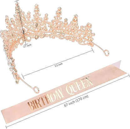 Crystal Tiara Crown for Women, Rhinestone Queen Headband Wedding Bridal Hair Accessories, Princess Crown for Birthday Prom Quinceañera Party Pageant Halloween Cosplay