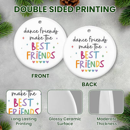 FLAGWIX Christmas Dance Ornament Decorations - Ceramic Christmas Ornaments 2025 for Tree Decorations - Dance Gifts for Teen Girls, Dancer Gifts for Girls Her Women, Gift for Friend Woman Teacher