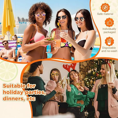 2000 PCS Individually Wrapped Disposable Plastic Drinking Straws, (9" Long, 0.24" Diameter), for Juice, Iced Coffee, Soda, and Party Beverages(Colorful)