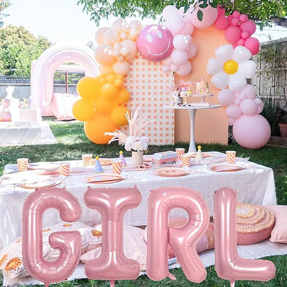 40" Balloon Letter K Pastel Pink, Large Foil Baby Pink Letter Balloons A - Z for Girls, Light Pink K Helium Balloon for Women Birthday Anniversary Graduation New Year Party Decoration Supplies