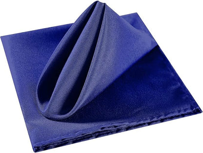 Cloth Napkins 17x17 inch Washable Polyester Dinner Napkins Soft Table Napkins for Wedding Party Dining Banquet(Royal Blue,50PCS)