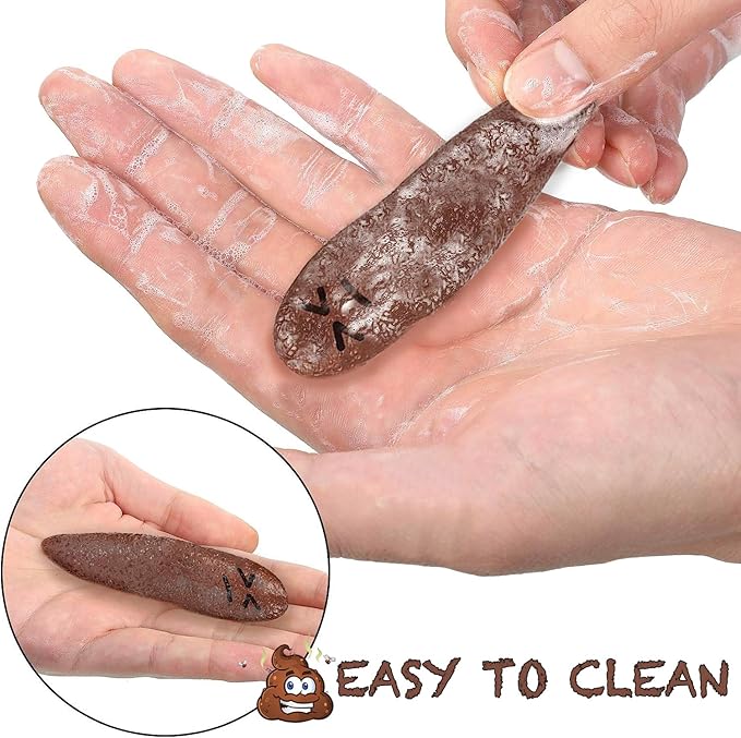 Poop Slingshot 12pcs Fake Poop Toys for Kids Stocking Stuffers, Funny Gag Gifts Bulk Party Favors Game Prizes, Sticky Poo Emotion Fidget Toys for Kids Age 3-5-7 4-8-12 Year Old Boys Girls Teens Adults