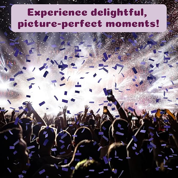 Confetti Poppers Purple Confetti Cannon 12 Pack Party Poppers Biodegradable12 inch Wedding Party Confetti Bulk Streamer Confetti Cannon Launches up to15-25ft for Christmas Birthday Graduation New Year