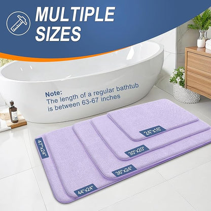 OLANLY Thick Memory Foam Bath Mat Rug 36x24, Extra Soft Absorbent Bathroom Rug, Quick Dry Bath Mats, Non-Slip, Machine Washable Carpet for Bathroom, Tub and Shower, Home Decor Accessories, Lavender