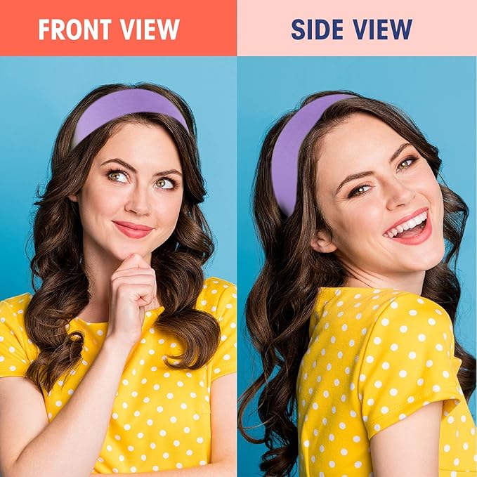 Hotop 20 Pcs Sport Stretchy Headbands for Girls Women Non Slip Soft Fabric Elastic Headband Bulk for Yoga DIY Team Gifts