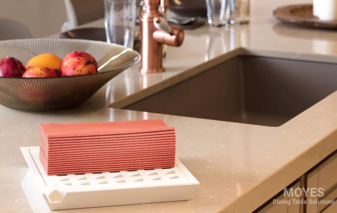 50 Pack - Terracotta Napkins | Linen Feel Guest Disposable Cloth Like Paper Dinner Napkins | Hand Towels | Soft, Absorbent, Paper Hand Napkins for Kitchen,Parties,Weddings,Dinners Or Events