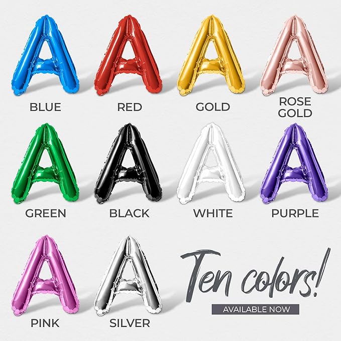 Letter Balloons - LOVE IS IN THE AIR 16" Inch Alphabet Letters Foil Mylar Balloon Valentines Day Party Banner (Silver)