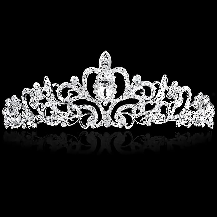 Princess Crown for Women, Crystal Queen Tiaras for Girls Bridal Hair Accessories Gifts for Birthday Wedding Prom, Bridal Party, Pageant, Halloween Christmas Costume
