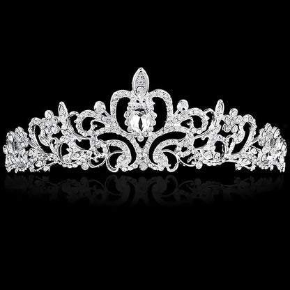 Princess Crown for Women, Crystal Queen Tiaras for Girls Bridal Hair Accessories Gifts for Birthday Wedding Prom, Bridal Party, Pageant, Halloween Christmas Costume