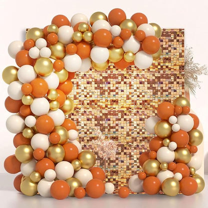 48 PCS Champagne Shimmer Wall Backdrop, Laser Square Sequin Photo Backdrops Panel, Glitter Wall Background for Birthdays, Weddings, Halloween, Engagements, Disco Bachelorette Party Decoration (6x8FT)