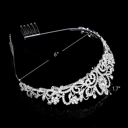 Princess Crown for Women, Crystal Queen Tiaras for Girls Bridal Hair Accessories Gifts for Birthday Wedding Prom, Bridal Party, Pageant, Halloween Christmas Costume