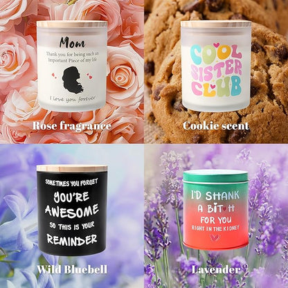 Wild Bluebell Scented Soy Candles Non Toxic - Fall Decor Aromatherapy Candle | Luxury Fragrance Oil | 50-Hour Burn Time | Eco Lead-Free Wick | for Home Birthday Christmas Gifts for Women Mom