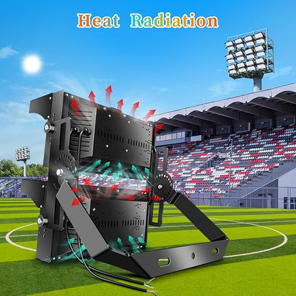 Juyace 117000lm Led Stadium Light Outdoor 900W Flood Lighting Super Bright Commercial Area IP65 Waterproof Arena for Sport Fields and Courts