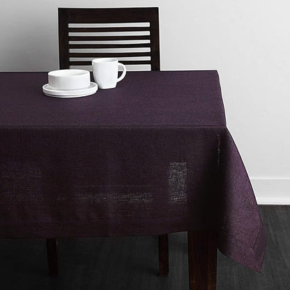 Solino Home Grape Linen Tablecloth 60 x 108 Inch - 100% Pure Linen Table Cloth for Rectangle Tables - Athena, Machine Washable Tablecloth for Fall, Autumn, Winter, Christmas, Holiday, New Year