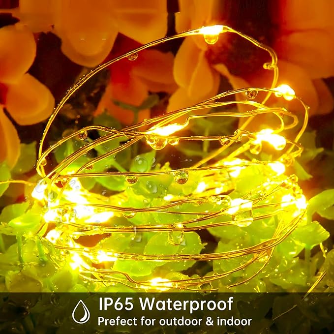 12 Pack Led Fairy Lights Battery Operated String Lights with Timer Waterproof Silver Wire 14 Feet 40 Led Twinkle Mason Jar Lights for Wedding Party Bedroom Patio Christmas Warm White