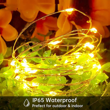 12 Pack Led Fairy Lights Battery Operated String Lights with Timer Waterproof Silver Wire 14 Feet 40 Led Twinkle Mason Jar Lights for Wedding Party Bedroom Patio Christmas Warm White