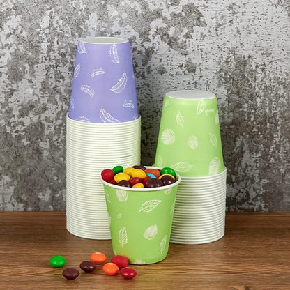 LITOPAK 600 Pack 5 oz Small Disposable Cups, Disposable Paper Cups, Mini Paper Cups, Colorful Disposable Mouthwash Cups for Parties, Picnics, Barbecues, Travel, and Events