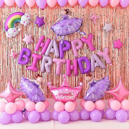 2 Pcs Rose Gold Metallic Tinsel Foil Fringe Curtains Backdrop, 3.28 ft x 6.56 ft Streamers for Birthday Wedding Engagement Bachelorette Party Photo Booth Bridal Shower Baby Shower Decorations Supplies