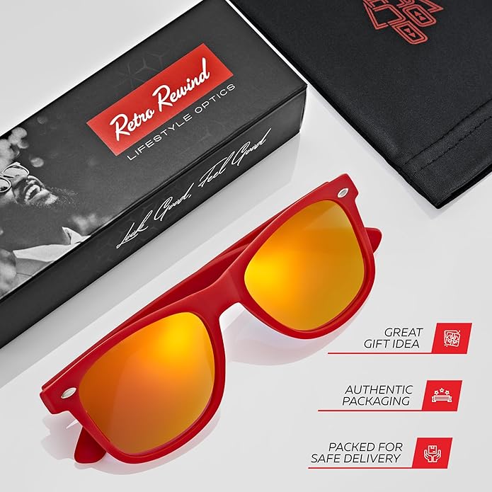 Retro Rewind Polarized Sunglasses for Men and Women - UV Protection Classic Sun Glasses