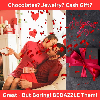 Razzle-Dazzle, Confetti Explosion Gift Box Insert 3pk Gold (DIY). Show Them How Much You Cherish Them With Our Exploding Surprise Confetti Add-On. (Red: 3 Pack)