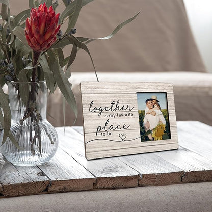 Engagement Picture Frame 8x10, Wedding Picture Frame, Engaged Gifts for Couple, Engagement Gifts for Newly Engaged Couples Him Her, Together is My Favorite Place Photo Frame 5x7