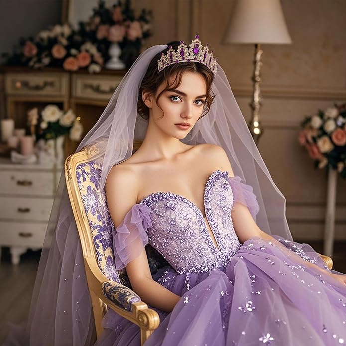 Kamirola - Queen Crown and Tiaras Princess Crown for Women and Girls Crystal Headbands for Bridal, Princess for Wedding and Party（01）