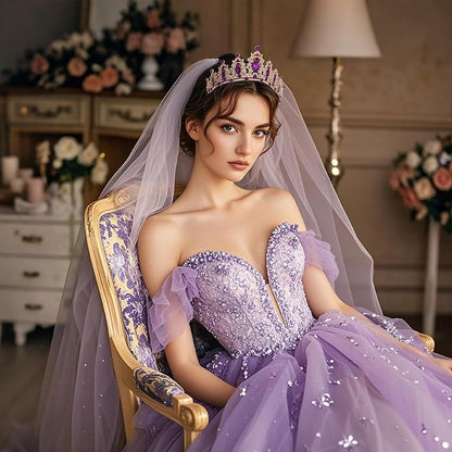 Kamirola - Queen Crown and Tiaras Princess Crown for Women and Girls Crystal Headbands for Bridal, Princess for Wedding and Party（01）