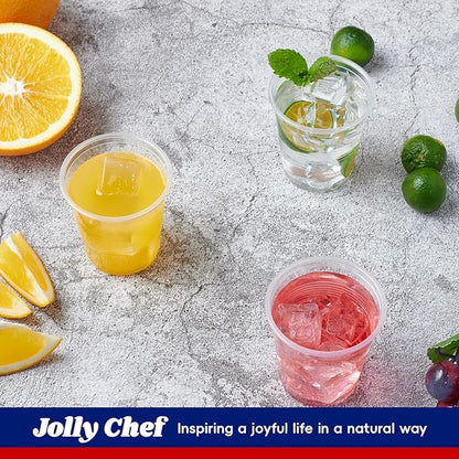 JOLLY CHEF 7𝟎𝟎 𝐏𝐚𝐜𝐤 3 oz Clear Plastic Cups, Disposable Mouthwash Cups for Picnic, Travel, Halloween, Christmas Parties