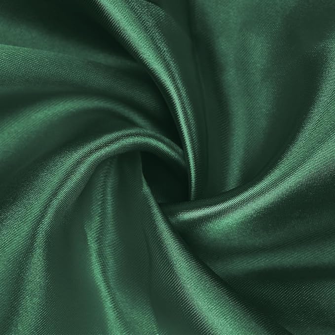 Bailarina 80 Pack Hunter Satin Napkins,17x17 Inches Wedding Napkins Square Soft Silky Table Napkins Bulk Decorative Elegant Cloth Napkin for Party Decoration, Banquet,Wedding,Graduation