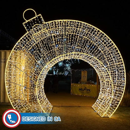 Russell Decor LED Rope Lights Festival Holiday Party Seasonal Christmas Decoration 30ft - 200ft Customized Available (Warm White, 40)