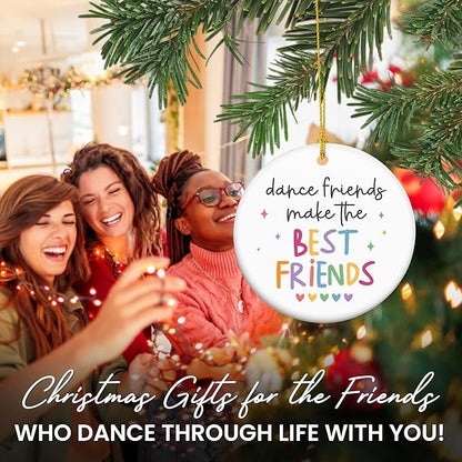 FLAGWIX Christmas Dance Ornament Decorations - Ceramic Christmas Ornaments 2025 for Tree Decorations - Dance Gifts for Teen Girls, Dancer Gifts for Girls Her Women, Gift for Friend Woman Teacher