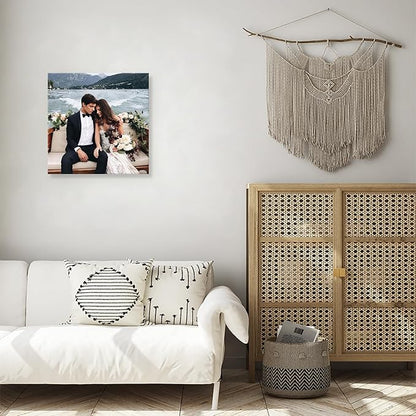 DBLAKI Personalized Custom Canvas Prints - Custom Framed Canvas Prints With Your Photos,Printed Photo To Canvas Wall Art Ideal for Home Decor Gifts Keepsakes 24" x24"
