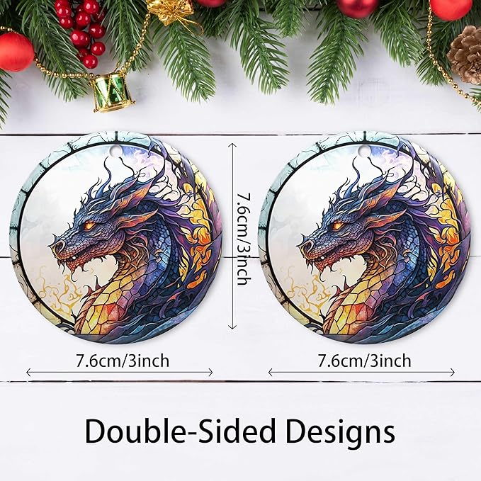 Dragon Christmas Ornament 2025 Christmas Ornament Holidays Ornaments Christmas Tree Ornaments Hanging Accessories Navidad decoracion Xmas Dragon Lovers Gifts Ideas for Indoor Outdoor Decor
