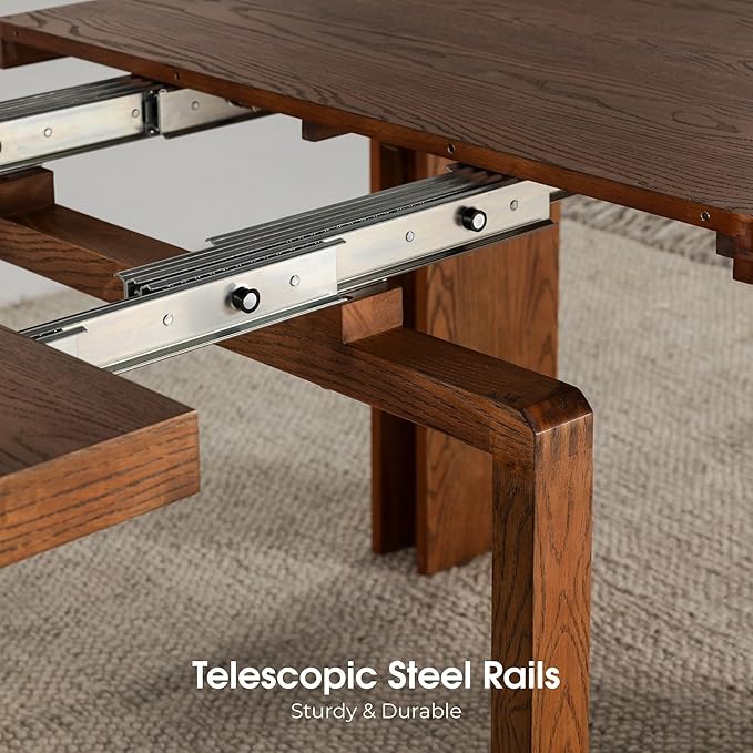 Transformer Table - Solid Wood Extendable Dining Table, Seats 2-12, Expandable Dining Room Table, Space-Saving Furniture, Kitchen and Dining Room Furniture (Brown, Table + Bench)