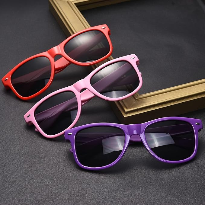 Pibupibu 10/20 Packs Adults Wholesale Neon Colors Square Retro Style Party Favors Sunglasses